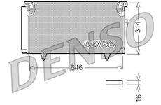 Kondenzátor, klimatizace DENSO DCN36001