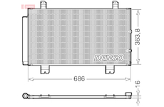 Kondenzátor, klimatizace DENSO DCN51016