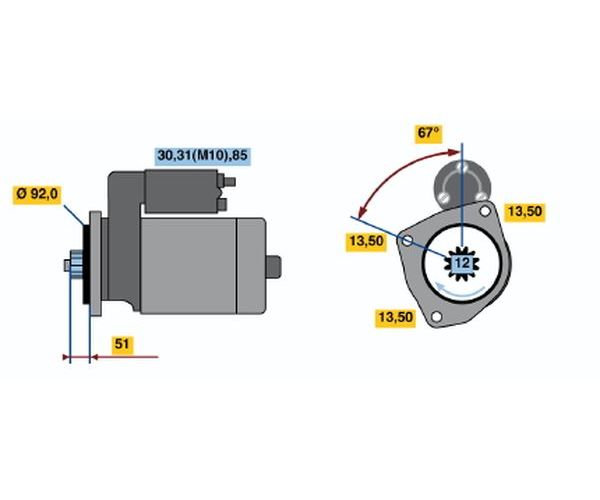 Starter Bosch 0 001 330 007