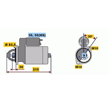 Startér BOSCH 0 001 107 037