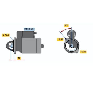 Startér BOSCH 0 001 107 039