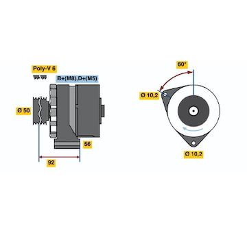 generátor BOSCH 0 986 036 390