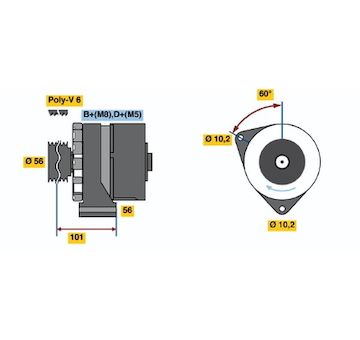 generátor BOSCH 0 986 036 360