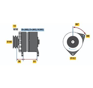 generátor BOSCH 0 986 034 140