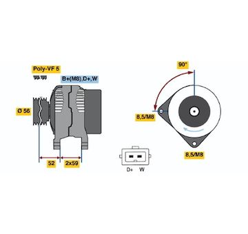 generátor BOSCH 0 986 040 880