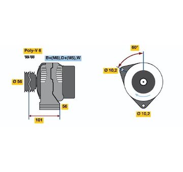 generátor BOSCH 0 986 041 040