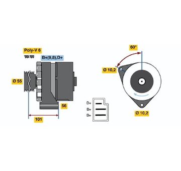 generátor BOSCH 0 986 033 730