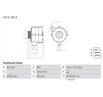 generátor BOSCH 0 986 033 740