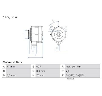 generátor BOSCH 0 986 034 110