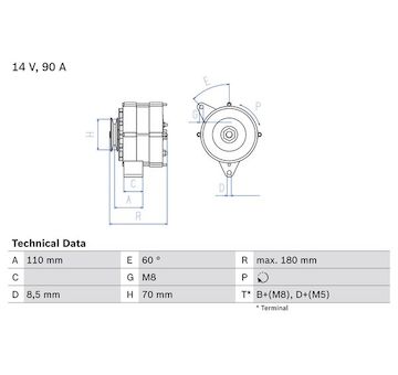 generátor BOSCH 0 986 034 150