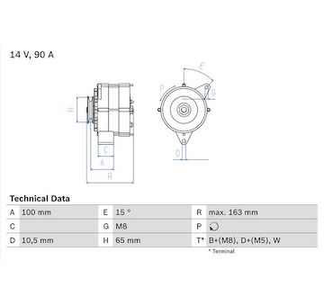 generátor BOSCH 0 986 036 790