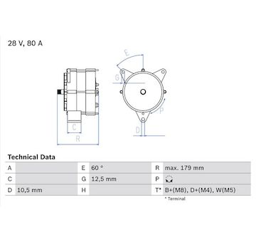 generátor BOSCH 0 986 037 770