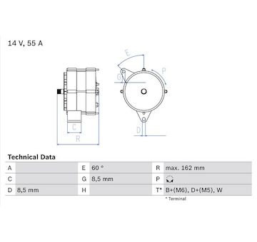 generátor BOSCH 0 986 037 890
