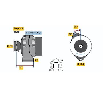 generátor BOSCH 0 986 038 421