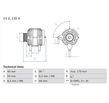 generátor BOSCH 0 986 040 360