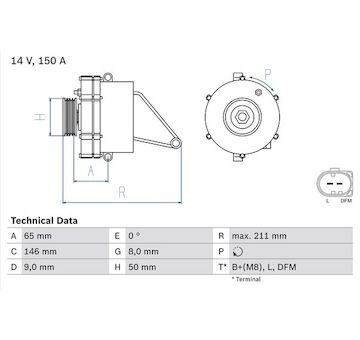 generátor BOSCH 0 986 041 760