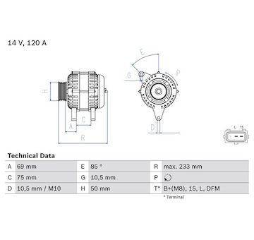 generátor BOSCH 0 986 041 810