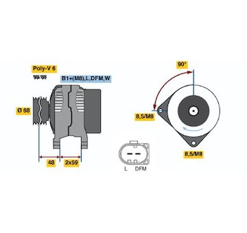 generátor BOSCH 0 986 041 900