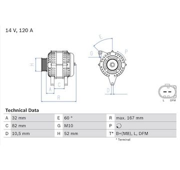 generátor BOSCH 0 986 043 690