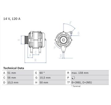 generátor BOSCH 0 986 044 030