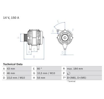 generátor BOSCH 0 986 044 400