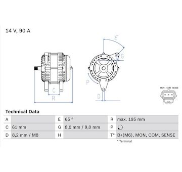 generátor BOSCH 0 986 044 651