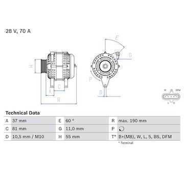 generátor BOSCH 0 986 045 160