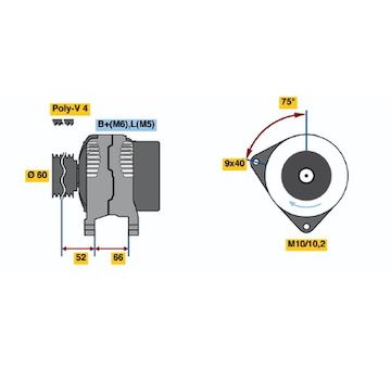 generátor BOSCH 0 986 045 201