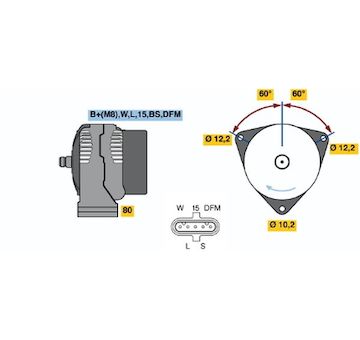 generátor BOSCH 0 986 047 430