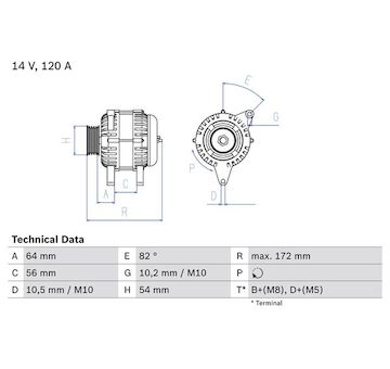 generátor BOSCH 0 986 046 140