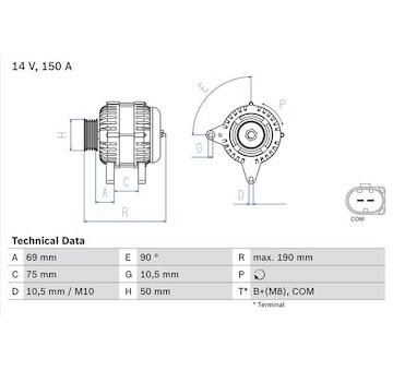 generátor BOSCH 0 986 046 220