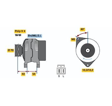 generátor BOSCH 0 986 046 411
