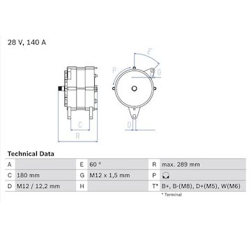 generátor BOSCH 0 986 046 550
