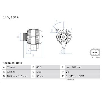 generátor BOSCH 0 986 047 140