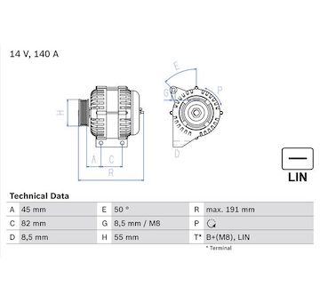 generátor BOSCH 0 986 047 380