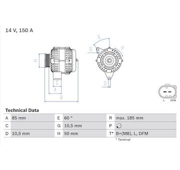 generátor BOSCH 0 986 047 550