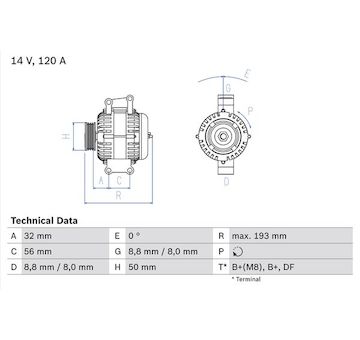 generátor BOSCH 0 986 047 660