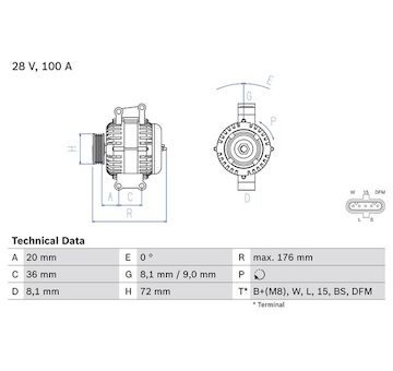 generátor BOSCH 0 986 047 820
