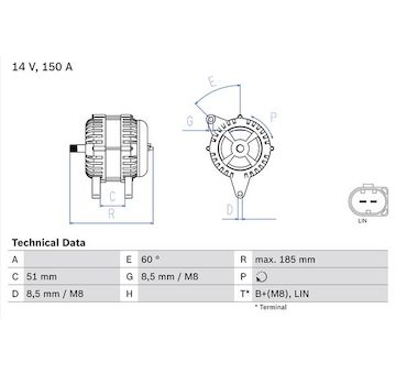 generátor BOSCH 0 986 048 380