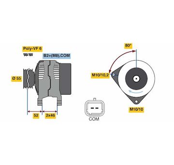 generátor BOSCH 0 986 048 760