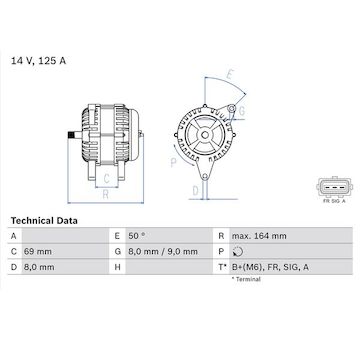 generátor BOSCH 0 986 049 181