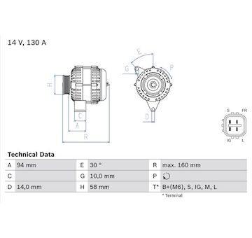 generátor BOSCH 0 986 049 221