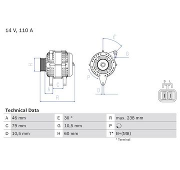 generátor BOSCH 0 986 049 500