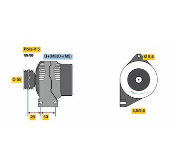generátor BOSCH 0 986 049 540