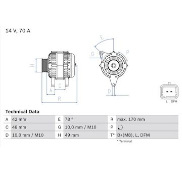 generátor BOSCH 0 986 049 690