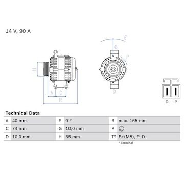 generátor BOSCH 0 986 080 320
