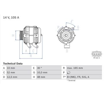 generátor BOSCH 0 986 080 440