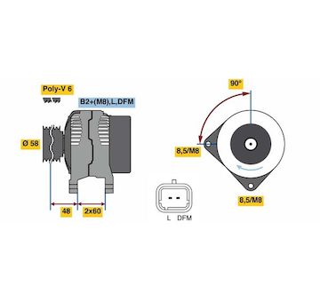 generátor BOSCH 0 986 081 110