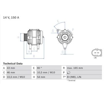 generátor BOSCH 0 986 081 190