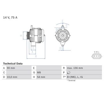 generátor BOSCH 0 986 081 950